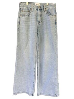 Pistola Women's Wide Leg Light Wash Denim Jeans Size 25 Cotton Blend